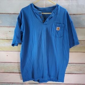 Carhartt Royal Blue Pocket Henley Shirt